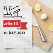 King Charles III Coronation Tea Towel Theedoek (Quarter Fold)