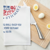 KING CHARLES III Coronation Theedoek (Quarter Fold)