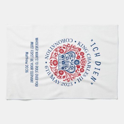  KING CHARLES III Coronation Theedoek (Horizontaal)