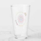 King Charles III Crown Coronation Glass Tumbler (Achterkant)