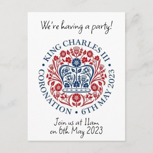 King Charles III Editable HerdenkingsBriefkaart Briefkaart (Voorkant)