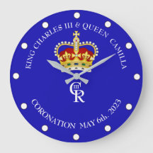 King Charles III en Queen Consort Camilla Clock