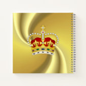 King Charles III Gold background Notitieboek (Achterkant)