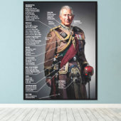 King Charles III Kolonel in Chief Toronto Scottish Canvas Afdruk (Insitu (Houten vloer))