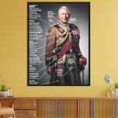 King Charles III Kolonel in Chief Toronto Scottish Canvas Afdruk (Insitu (Woonkamer))