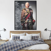 King Charles III Kolonel in Chief Toronto Scottish Canvas Afdruk (Insitu (Slaapkamer))