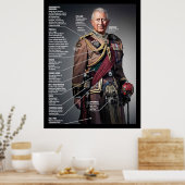 King Charles III Kolonel in Chief Toronto Scottish Poster (Keuken)