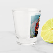 King Charles III met Spring Flowers Shot Glas (Links)