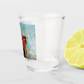 King Charles III met Spring Flowers Shot Glas (Rechts)