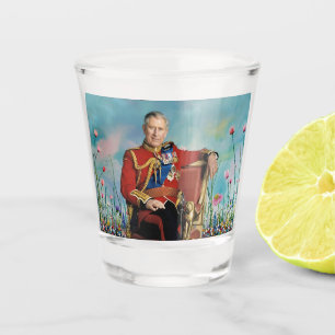 King Charles III met Spring Flowers Shot Glas
