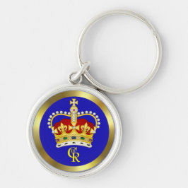 King Charles III Monogram en Crown Key Ring Sleutelhanger