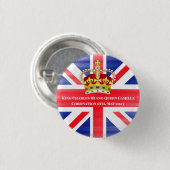 King Charles III & Queen Camilla Souvenir Ronde Button 3,2 Cm (Voorkant /achterkant)