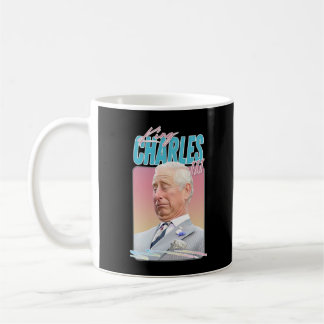 King Charles III - Retro Aesthetisch design Koffiemok