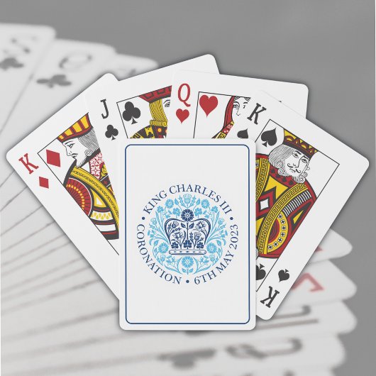 King Charles III Royal Coronation Emblem Souvenir Pokerkaarten
