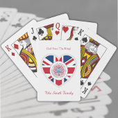 King Charles III Royal Coronation Logo Custom Text Pokerkaarten