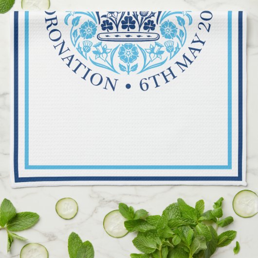 King Charles III Royal Coronation Souvenir Theedoek (Gevouwen)