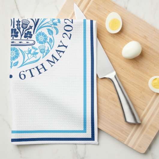 King Charles III Royal Coronation Souvenir Theedoek (Quarter Fold)