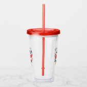 King Charles III Union Jack Flag Acryl Drinkbeker (Rechts)