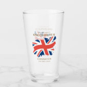 King Charles III Union Jack Flag Glas (Voorkant)