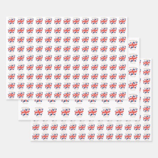 King Charles III Union Jack Flag Inpakpapier Vel (Set)