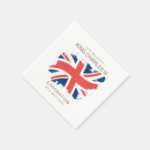 King Charles III Union Jack Flag Servet (Hoek)
