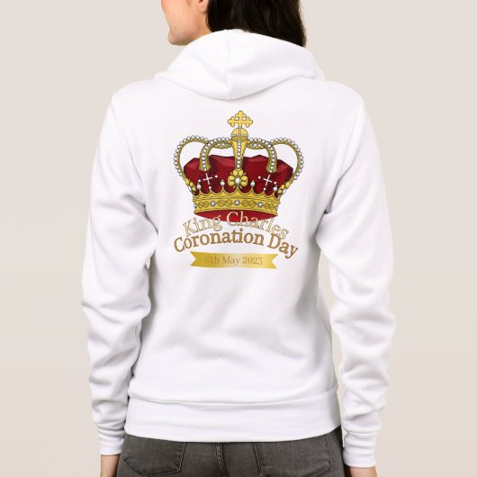 King Charles III Union Jack Vlag Hoodie (Achterkant)