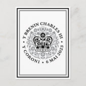 King Charles III Welsh Coronation Emblem Logo Briefkaart (Voorkant)