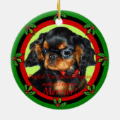 King Charles Kerstornament Keramisch Ornament (Achterkant)