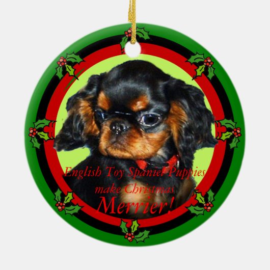 King Charles Kerstornament Keramisch Ornament (Achterkant)