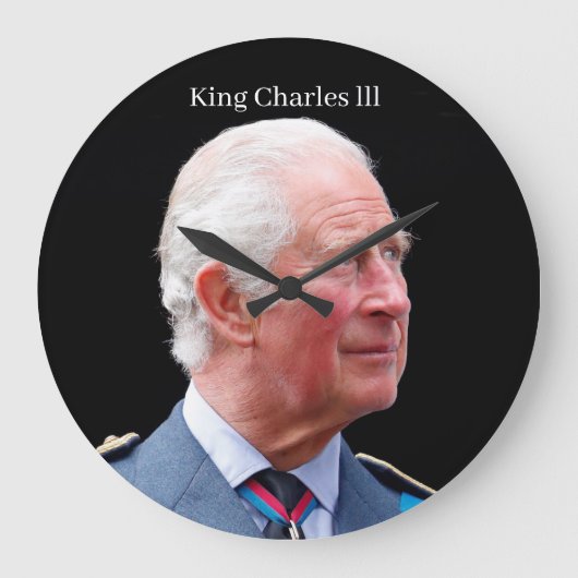 King Charles lll Acrylic Wall klok (Voorkant)