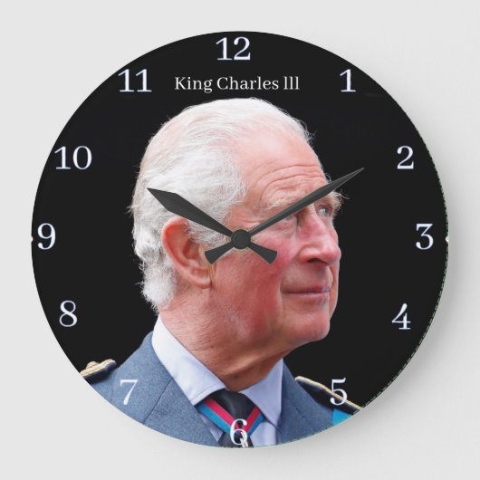 King Charles lll Acrylic Wall klok (Voorkant)