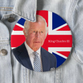 King Charles lll Badge Ronde Button 6,0 Cm (In situ)