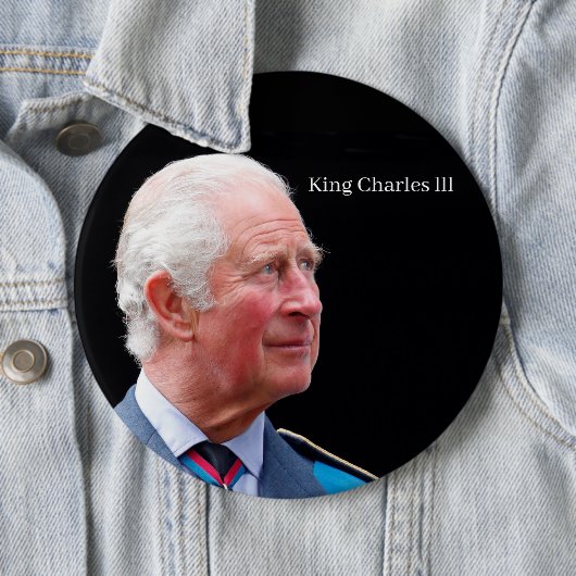 King Charles lll Badge Ronde Button 6,0 Cm (In situ)