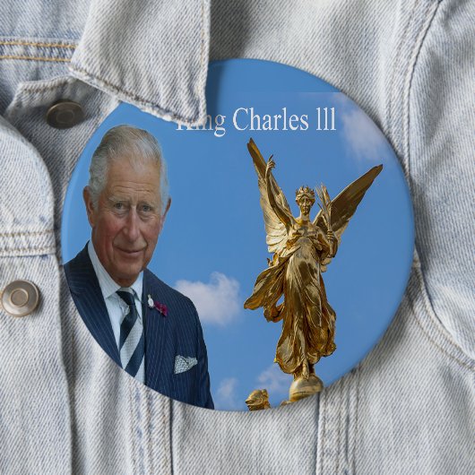 King Charles lll Ronde Button 6,0 Cm (In situ)