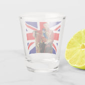 King Charles Patriotic British Christmas Shot Glas (Achterkant)