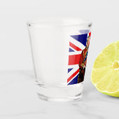 King Charles Patriotic British Christmas Shot Glas (Links)