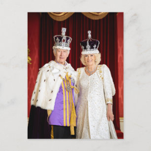 King Charles Queen Camilla Buckingham Palace Briefkaart