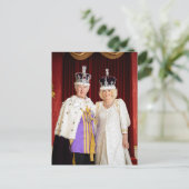 King Charles Queen Camilla Buckingham Palace Briefkaart (Staand voorkant)