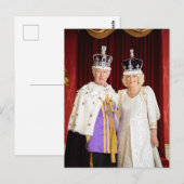 King Charles Queen Camilla Buckingham Palace Briefkaart (Voorkant / Achterkant)