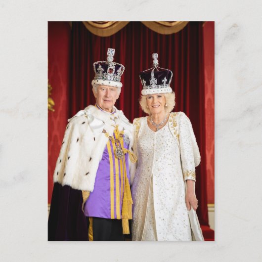 King Charles Queen Camilla Buckingham Palace Briefkaart (Voorkant)