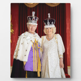 King Charles Queen Camilla Buckingham Palace Fotoplaat