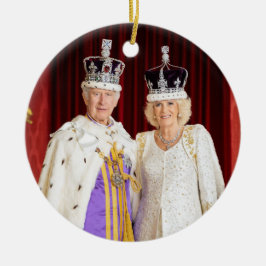 King Charles Queen Camilla Buckingham Palace Keramisch Ornament