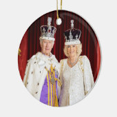 King Charles Queen Camilla Buckingham Palace Keramisch Ornament (Links)