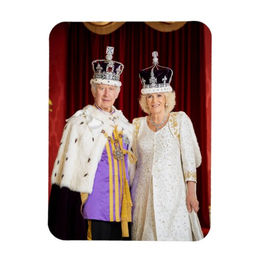 King Charles Queen Camilla Buckingham Palace Magneet (Verticaal)