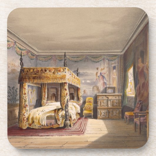 King Charles Room, Cotehele House, c.1830-40, (kol Drankjes Onderzetter (Voorkant)