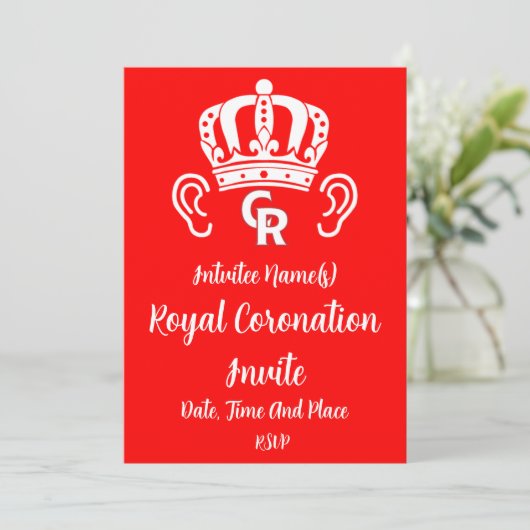 King Charles Royal Coronation Kaart (Staand voorkant)