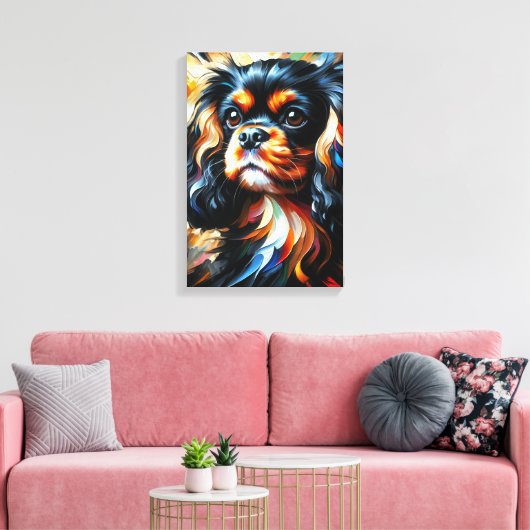 King Charles Spaniel Acryl Print Canvas Kunst (Insitu (Woonkamer))