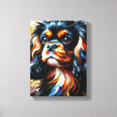 King Charles Spaniel Acryl Print Canvas Kunst (Voorkant)