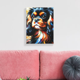 King Charles Spaniel Acryl Print Canvas Kunst