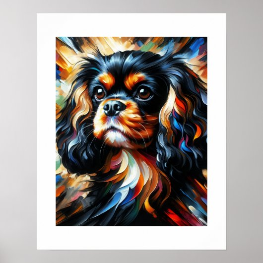 King Charles Spaniel Acryl Print Poster (Voorkant)